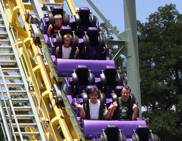 The Zoomerang Roller Coaster at Alabama Adventure, Bessmer, Alabama