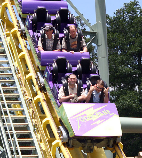 The Zoomerang Roller Coaster at Alabama Adventure, Bessmer, Alabama