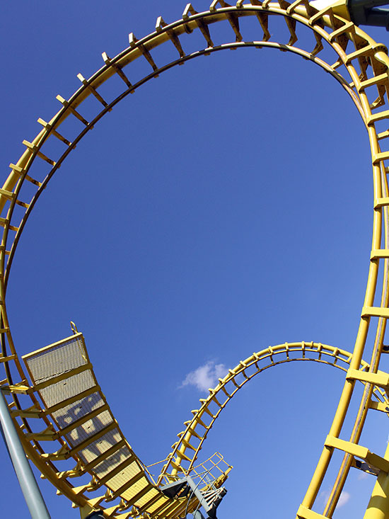 The Zoomerang Roller Coaster at Alabama Adventure, Bessmer, Alabama