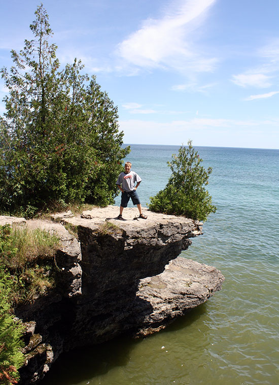 Bond at Cave Point Park, Door County, Wisconsin