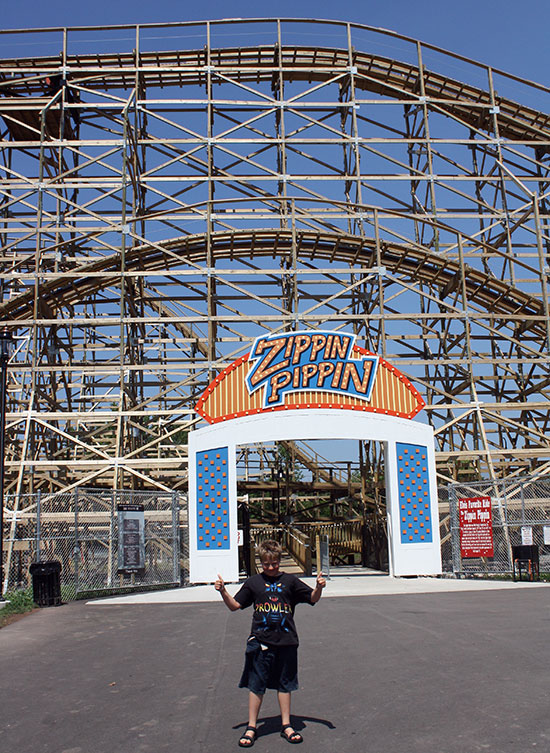The Zippin Pippin Rollercoaster at Bay Beach Amusement Park, Green Bay Wisconsin