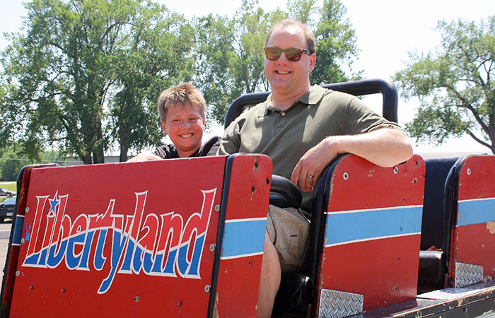 The Zippin Pippin rollercoaster at Bay Beach Amusement Park, Green Bay Wisconsin