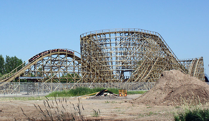 The Zippin Pippin rollercoaster at Bay Beach Amusement Park, Green Bay Wisconsin