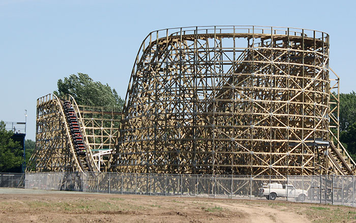 The Zippin Pippin rollercoaster at Bay Beach Amusement Park, Green Bay Wisconsin