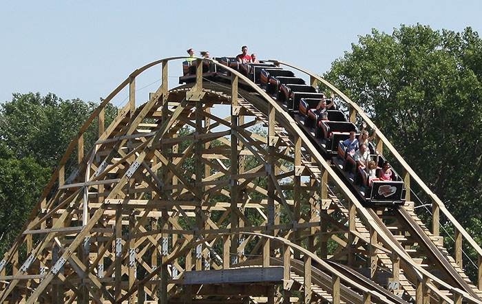 The Zippin Pippin rollercoaster at Bay Beach Amusement Park, Green Bay Wisconsin