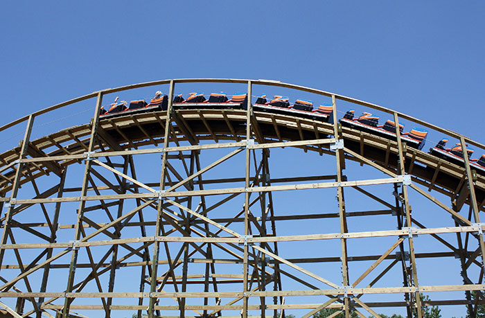 The Zippin Pippin rollercoaster at Bay Beach Amusement Park, Green Bay Wisconsin