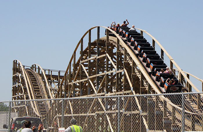 The Zippin Pippin rollercoaster at Bay Beach Amusement Park, Green Bay Wisconsin