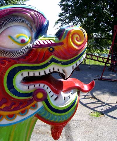 The Dragon Roller Coaster at Beech Bend Park In Bowling Green, Kentucky