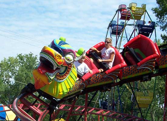 The Dragon Roller Coaster at Beech Bend Park In Bowling Green, Kentucky