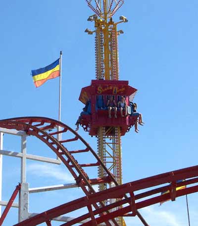 The Looping Star Roller Coaster at Beech Bend Park In Bowling Green, Kentucky