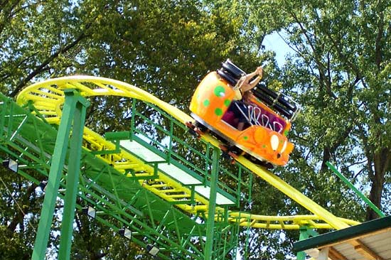 The New For 2005 Wild Mouse Roller Coaster at Beech Bend Park In Bowling Green, Kentucky