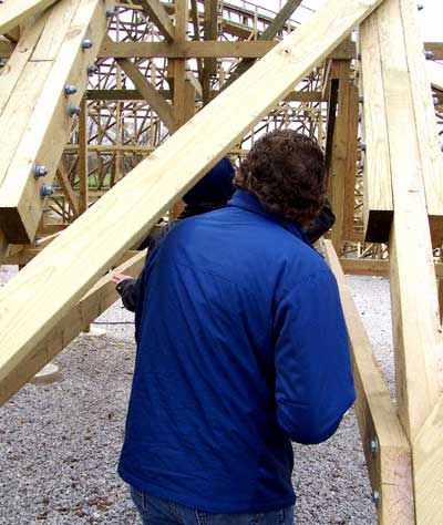 The New For 2006 Kentucky Rumbler Wooden Roller Coaster at Beech Bend Park In Bowling Green, Kentucky