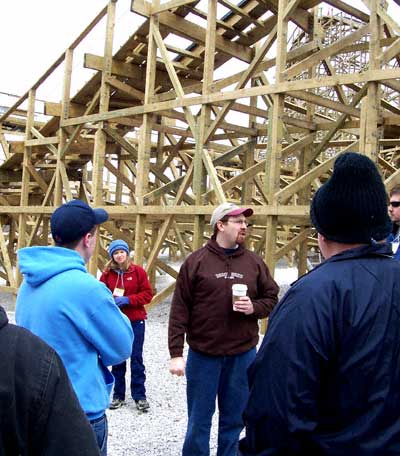 The New For 2006 Kentucky Rumbler Wooden Roller Coaster at Beech Bend Park In Bowling Green, Kentucky