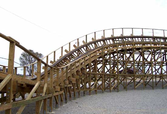 The New For 2006 Kentucky Rumbler Wooden Roller Coaster at Beech Bend Park In Bowling Green, Kentucky