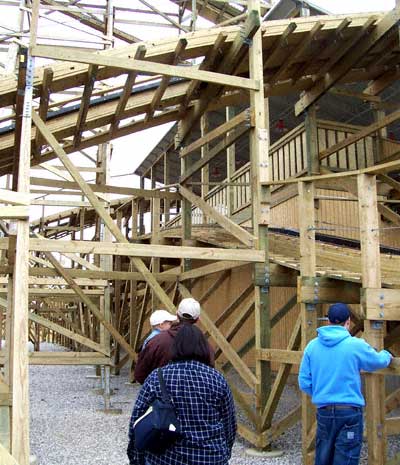 The New For 2006 Kentucky Rumbler Wooden Roller Coaster at Beech Bend Park In Bowling Green, Kentucky