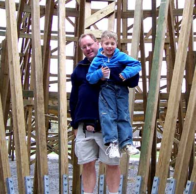 The New For 2006 Kentucky Rumbler Wooden Roller Coaster at Beech Bend Park In Bowling Green, Kentucky