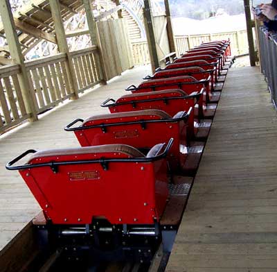 The New For 2006 Kentucky Rumbler Wooden Roller Coaster at Beech Bend Park In Bowling Green, Kentucky