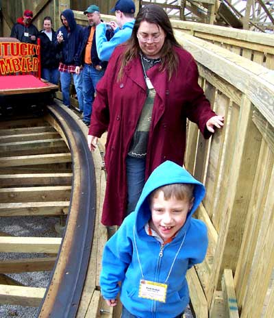 The New For 2006 Kentucky Rumbler Wooden Roller Coaster at Beech Bend Park In Bowling Green, Kentucky