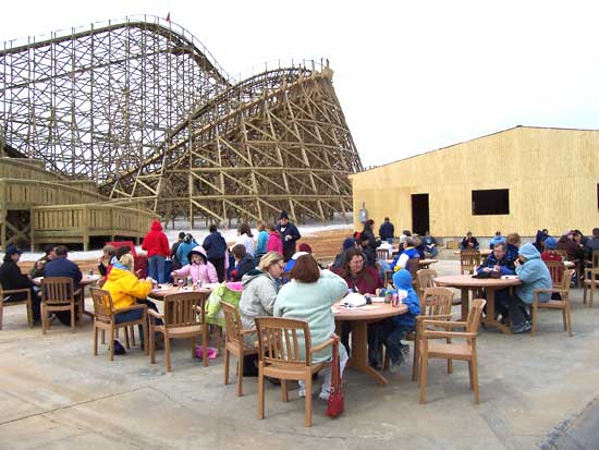 The New For 2006 Kentucky Rumbler Wooden Roller Coaster at Beech Bend Park In Bowling Green, Kentucky