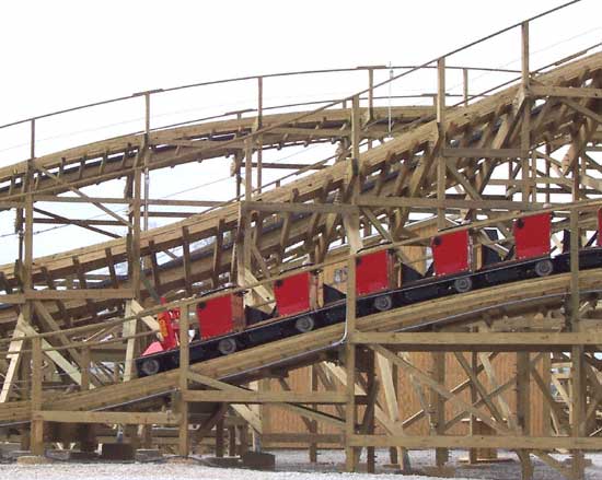 The New For 2006 Kentucky Rumbler Wooden Roller Coaster at Beech Bend Park In Bowling Green, Kentucky