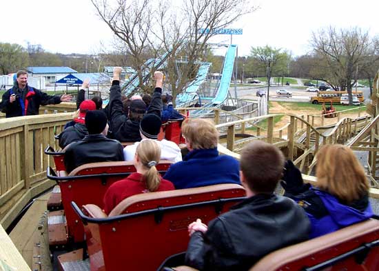 The New For 2006 Kentucky Rumbler Wooden Roller Coaster at Beech Bend Park In Bowling Green, Kentucky