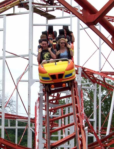 The Looping Star Coaster at Beech Bend Park In Bowling Green, Kentucky