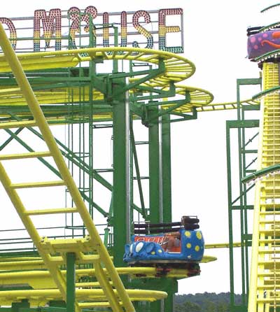 The Wild Mouse Coaster at Beech Bend Park In Bowling Green, Kentucky