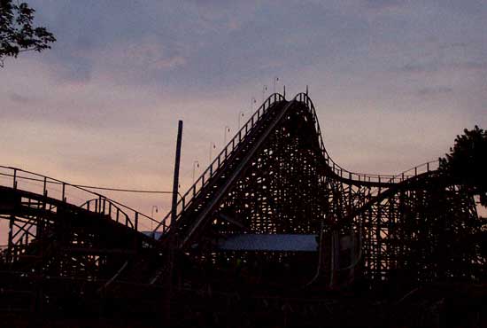 The Kentucky Rumbler Roller Coaster at Beech Bend Park In Bowling Green, Kentucky