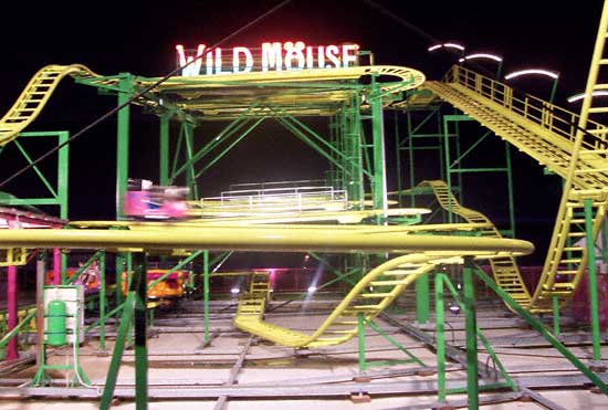 The Wild Mouse Rollercoaster at Beech Bend Park In Bowling Green, Kentucky