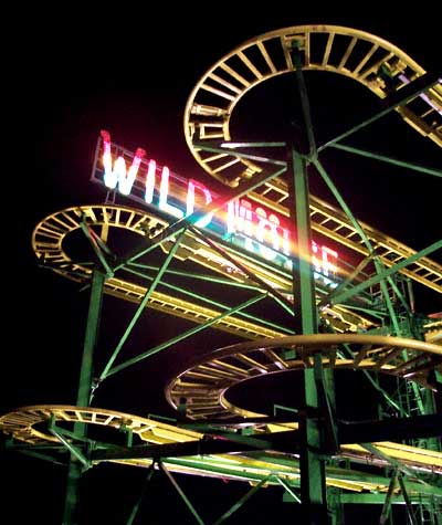 The Wild Mouse Rollercoaster at Beech Bend Park In Bowling Green, Kentucky