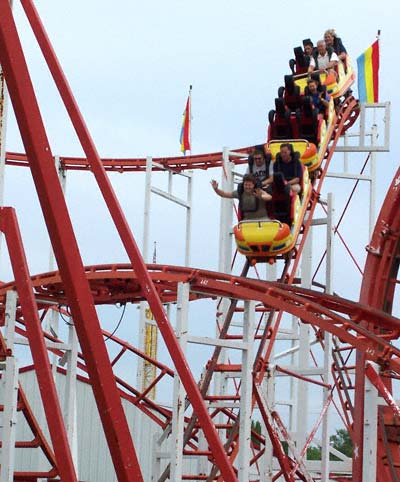 The Looping Star Coaster at Beech Bend Park In Bowling Green, Kentucky