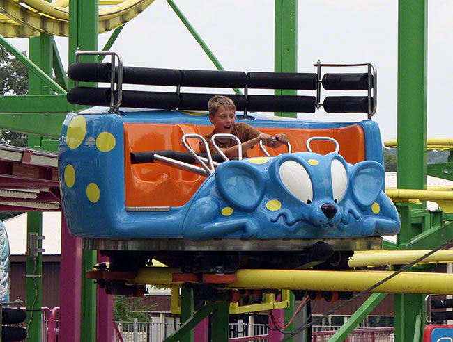 The Wild Mouse Roller Coaster at Beech Bend Park in Bowling Green, Kentucky