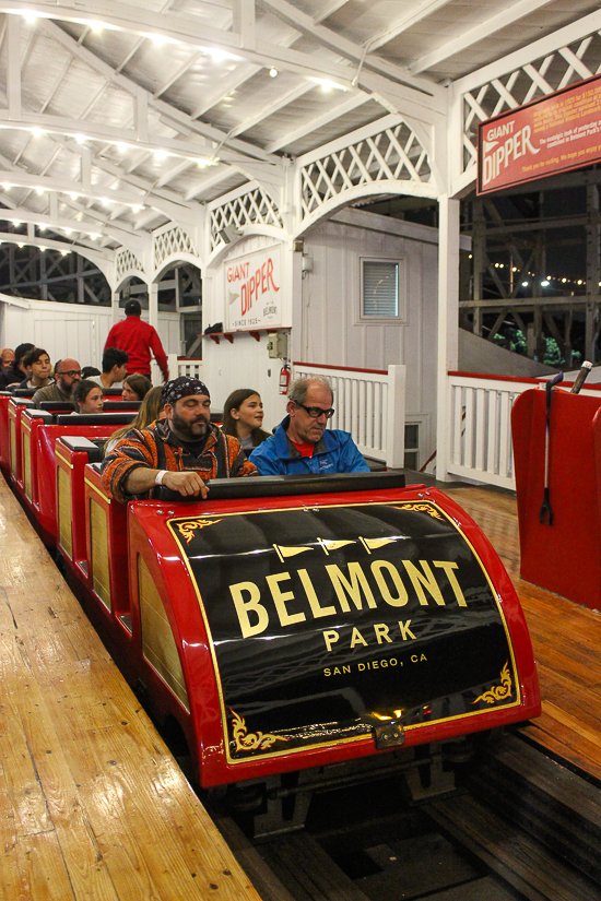 The Giant Dipper Roller Coaster at Belmont Park, Mission Beach, San Diego, California