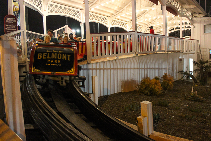 The Giant Dipper Roller Coaster at Belmont Park, Mission Beach, San Diego, California