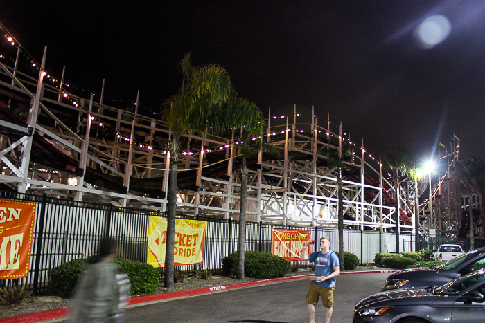 The Giant Dipper Roller Coaster at Belmont Park, Mission Beach, San Diego, California