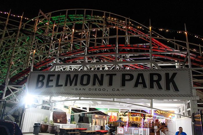 The Giant Dipper Roller Coaster at Belmont Park, Mission Beach, San Diego, California