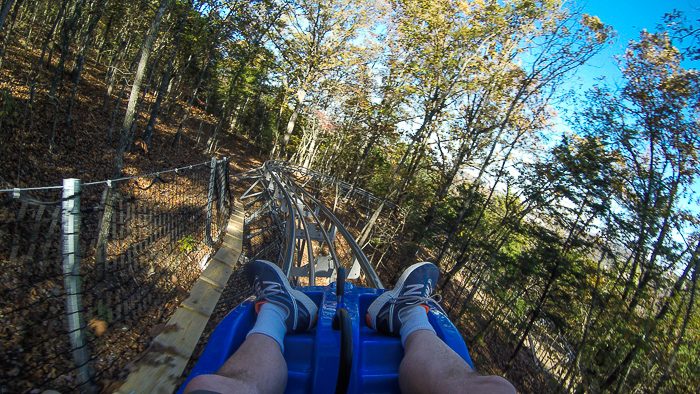 The Runaway Mountain Coaster at Branson Mountain Adventure Park, Branson, Missouri