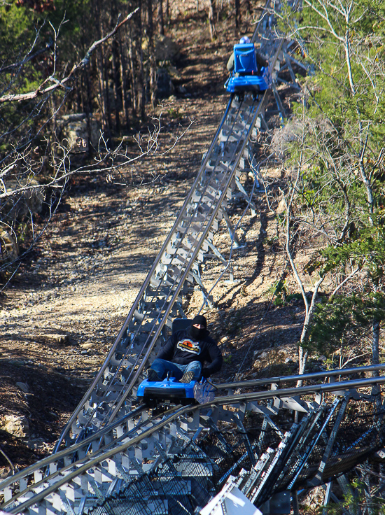 The Runaway Mountain Coaster at Branson Mountain Adventure Park, Branson, Missouri