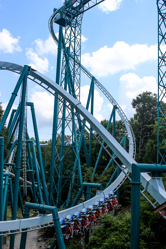 The Alpengeist roller coaster - The American Coaster Enthusiasts Coaster Con 41 at Busch Gardens Williamsburg, Williamsburg, Virginia