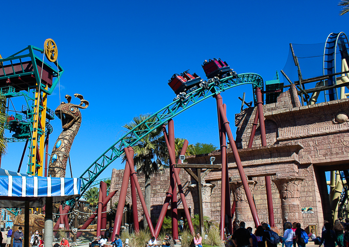 The Cobra's Curse roller coaster at Busch Gardens, Tampa, Florida