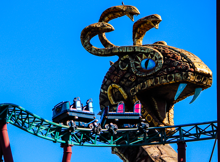 The Cobra's Curse roller coaster at Busch Gardens, Tampa, Florida