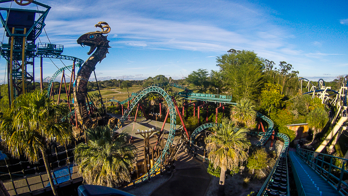 The Cobra's Curse rollercoaster at Busch Gardens Tampa, Tampa, Florida