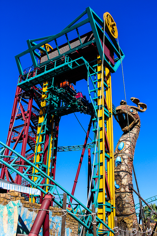 The Cobra's Curse spinning roller coaster at Busch Gardens Tampa, Tampa, Florida