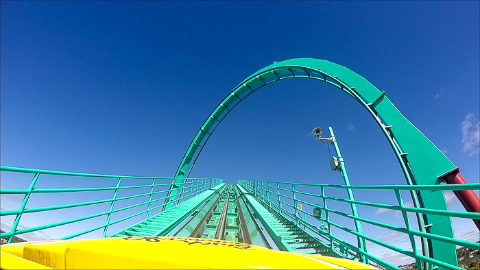 The Bolliger & Mabillard designed Kumba Roller Coaster at Busch Gardens, Tampa, Florida