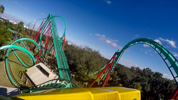 The Bolliger & Mabillard designed Kumba Roller Coaster at Busch Gardens Tampa, Tampa, Florida