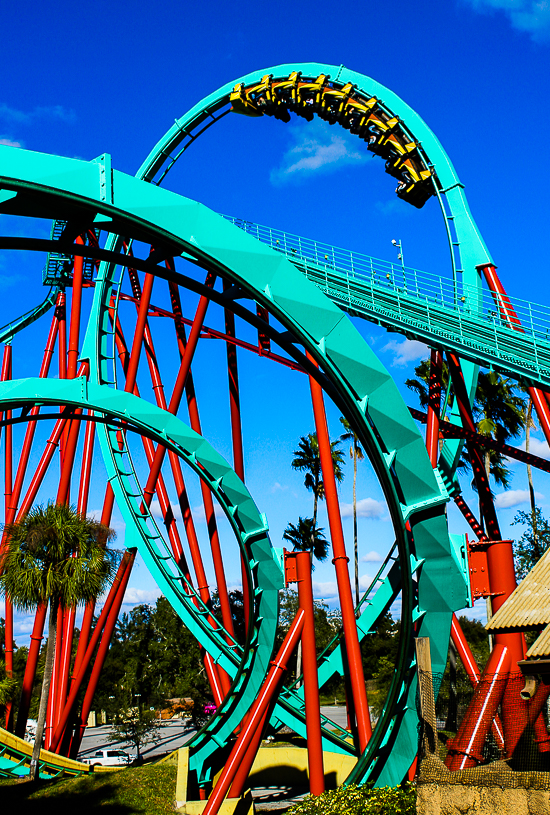 The Bolliger & Mabillard designed Kumba Roller Coaster at Busch Gardens Tampa, Tampa, Florida