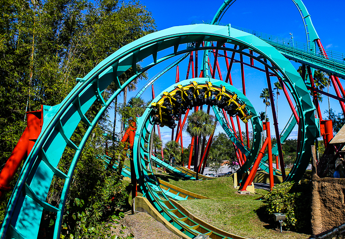 The Bolliger & Mabillard designed Kumba Roller Coaster at Busch Gardens, Tampa, Florida