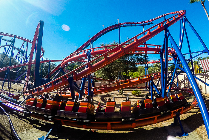 The Anton Schwarzkopf designed Scorpion Roller Coaster at Busch Gardens Tampa, Tampa, Florida