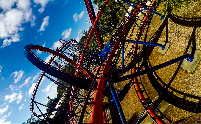 The Anton Schwarzkopf designed Scorpion Roller Coaster at Busch Gardens, Tampa, Florida