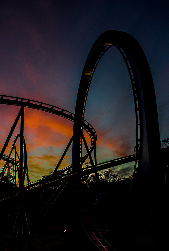 The Scorpion Roller Coaster at Busch Gardens, Tampa, Florida